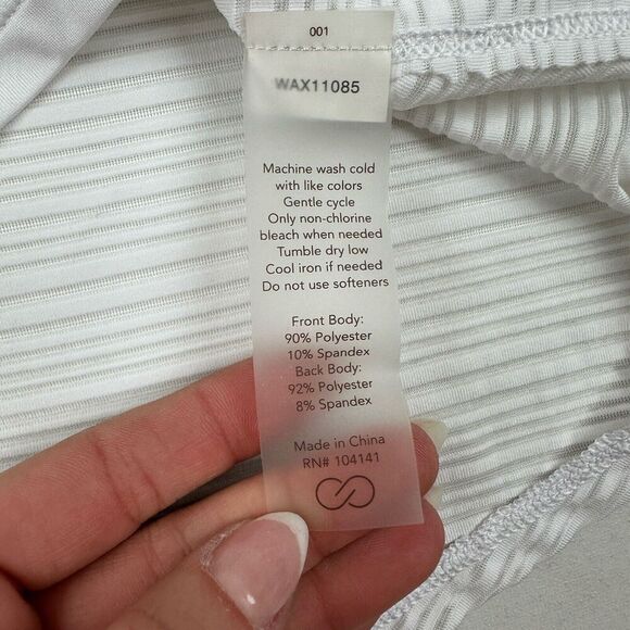 CALIA by Carrie Underwood Size XS White Mesh Back Cap Sleeve Active Top Stretch - Picture 7 of 9